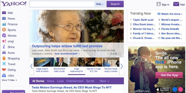 Yahoo erscheint im völlig neuen Look