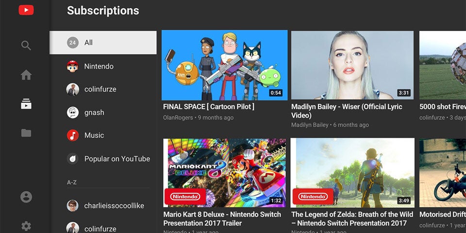 YouTube für die Switch verfügbar