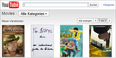 YouTube zeigt jetzt ganze Blockbuster