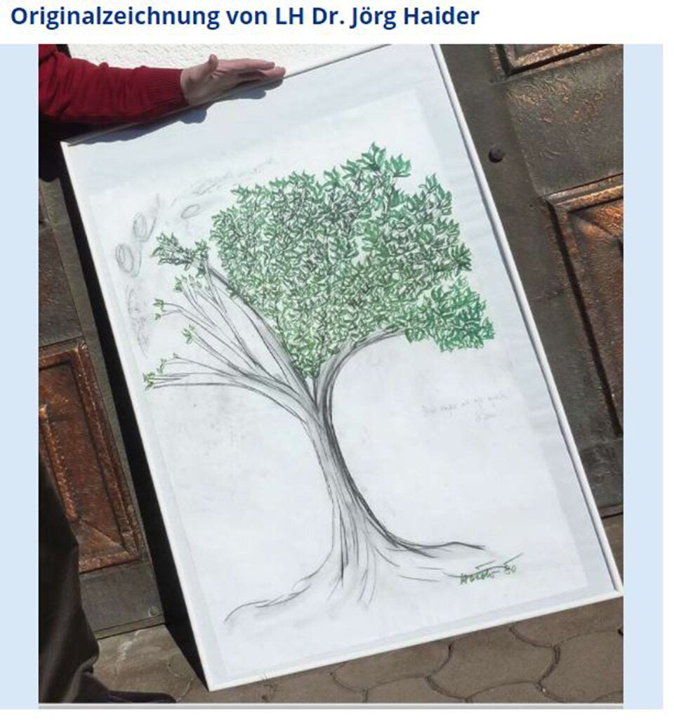 Original-Zeichnung von Jörg Haider wird im Netz verkauft