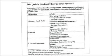 Deutsch-Zentralmatura: Alle nahmen gleiches Thema