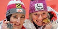 So feierten unsere Ski-Damen den Erfolg