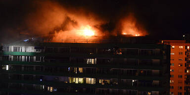 Großbrand in Innsbrucker Hochhaus 