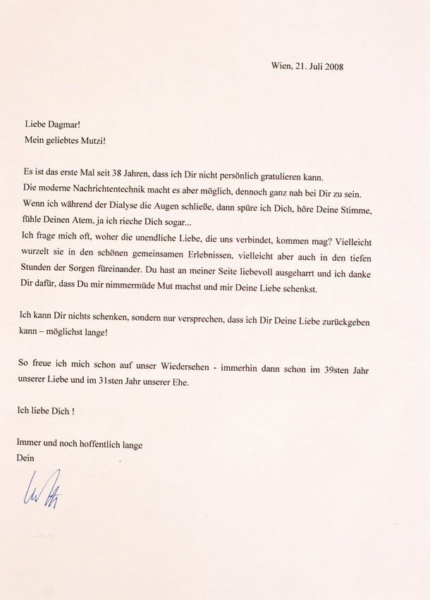 Helmut Zilks letzter Liebesbrief