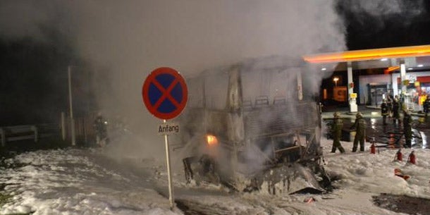 Autobus-Brand in Zöbern