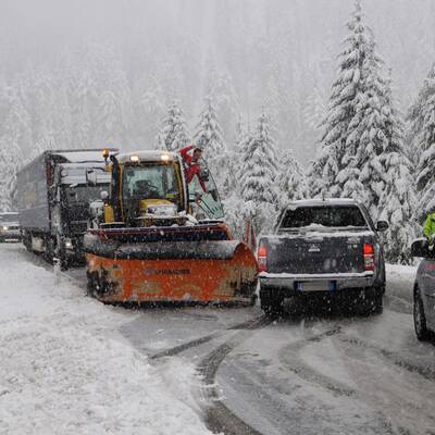 Schnee-Chaos am Brenner