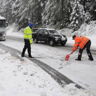Schnee-Chaos am Brenner