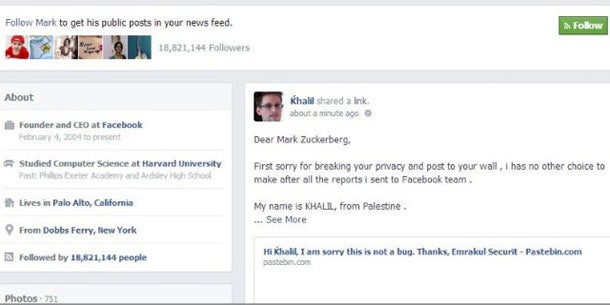 Facebook-Hacker knackt Zuckerberg-Konto