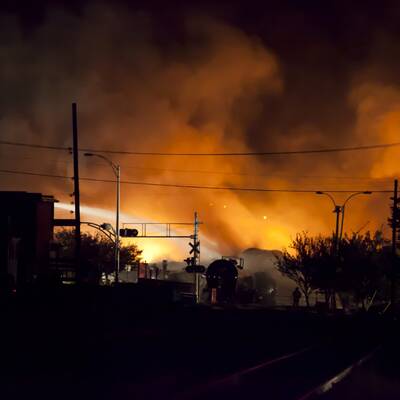 Tankzug rast in Kleinstadt