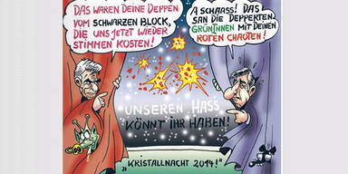 FPÖ verteidigt "Kristallnacht"-Cartoon