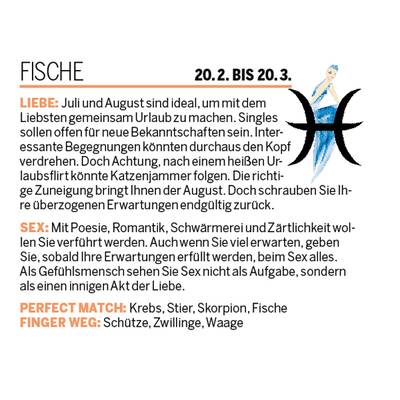 Sommer-Flirt Horoskop 2017